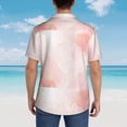 thumbnail image 3 of Lsque Pink Marble pattern Hawaiian Shirt for Men, Unisex Summer Beach Casual Short Sleeve Button Down Shirts-Small, 3 of 9