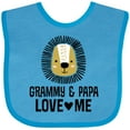 thumbnail image 3 of Inktastic Grammy and Papa Love Me Grandson Lion Boys Baby Bib, 3 of 4