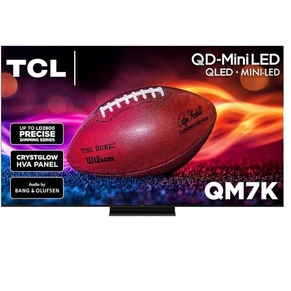 (Open Box) TCL 65" Class QM7K Series QD-Mini LED QLED 4K UHD Smart Google TV (NEW, 2025) - 144Hz, Local Dimming, Audio by Bang & Olufsen - 65QM7K