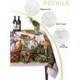 thumbnail image 5 of Easter Bunny Suqare Tablecloth - 60 x 60 Inch, Colorful Eggs Spring Mushrooms Flowers Butterfly Waterproof & StainResistant Tablecloth, Washable Oil-proof Table Cover for Dining/Party/Wedding/Buffet, 5 of 9
