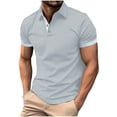 thumbnail image 3 of DagobertNiko Mens Shirts Solid Color Breathable Button Turndown Collar Casual Premium Short Sleeve Summer Top, 3 of 5