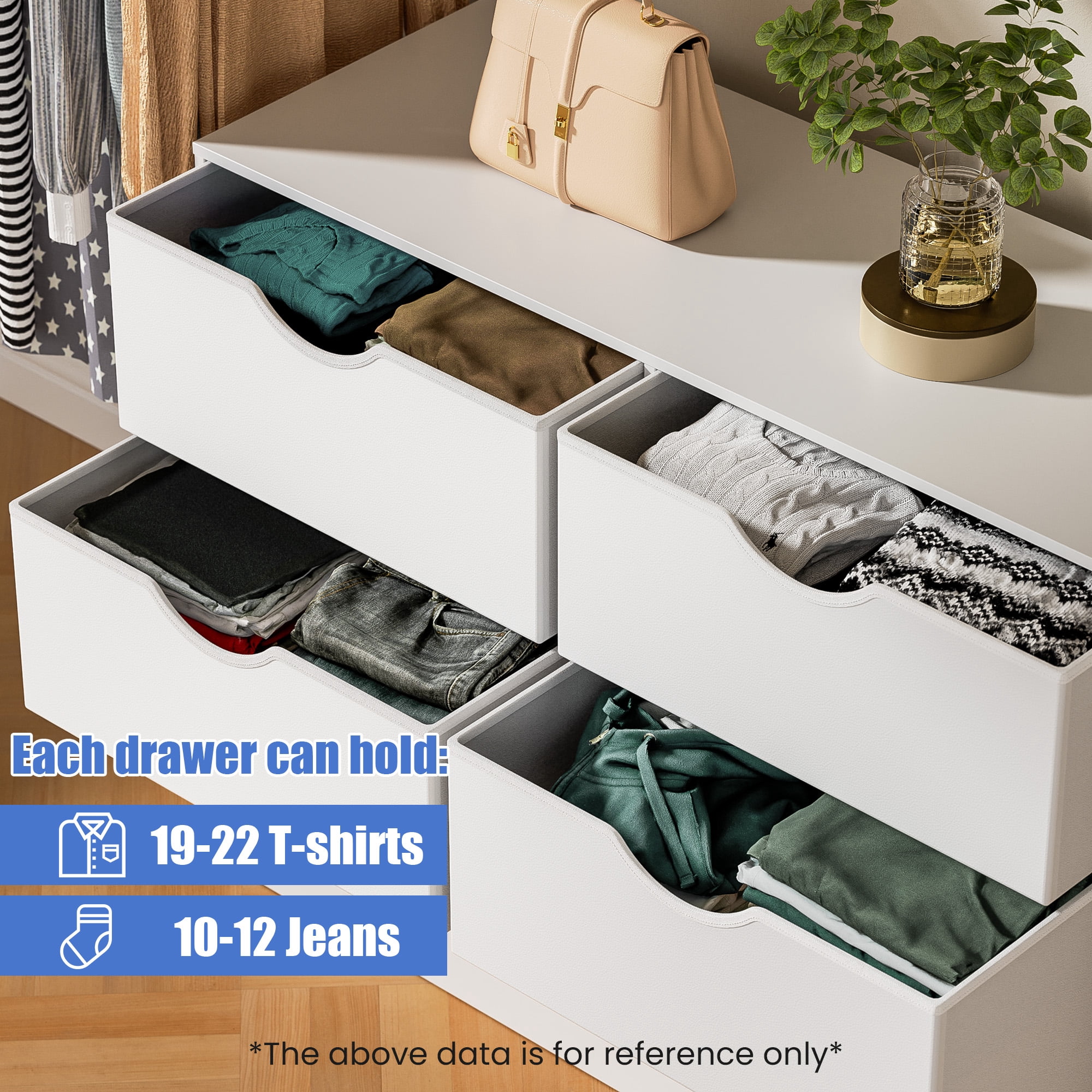 3 Tier Storage Organizer Wooden Book Shelf, 6 Cube Bookcase, 6 Removable Fabric PU Drawers Open Bookshelf, Modern Floor Standing Display Bookshelf for Living Room, Entryway, Home Office,White