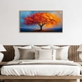 thumbnail image 6 of TOARTi Tree of Life Wall Art Red Orange Leaves Framed Colorful Canvas Painting For Living Room Bedroom Office 20x40 Inch, 6 of 10