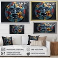 thumbnail image 4 of Designart "Songye Power Mystical African Mask I" People Framed Wall Art - Global Blue African Mask Entryway Framed Wall Art Print, 4 of 6
