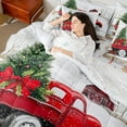 thumbnail image 4 of Castle Fairy Red Truck 7pcs Bedding Comforter Set for Teens,Christmas Tree Queen Bedding Sets Super Cozy,Lodge Cabin Queen Sheet Sets,Luxury Bedroom Decor, 4 of 8