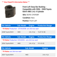 thumbnail image 2 of Front Left Sway Bar Bushing - Compatible with 2006 - 2008 Toyota RAV4 4WD 2.4L 4-Cylinder 2007, 2 of 2