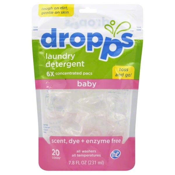 Dropps Baby Laundry Pacs, Scent, Dye and EnzymeFree, 20 ct Walmart