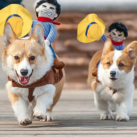 Pet Costume- Petacc Funny Dog Cowboy Knight Apparel Puppy Riders