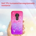 thumbnail image 2 of FIEWESEY For Motorola G7 Play Phone Case Moto G7 Play Glitter Case Sparkle Glitter Flowing Liquid Quicksand with Shiny Bling Diamond Women Girls Cute Phone Case For Motorola G7 Play - Pink+Purple, 2 of 7