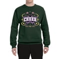 thumbnail image 2 of Wild Bobby Cheerleading All Stars Girl Sports Unisex Crewneck Graphic Sweatshirt, Forest Green, Medium, 2 of 5