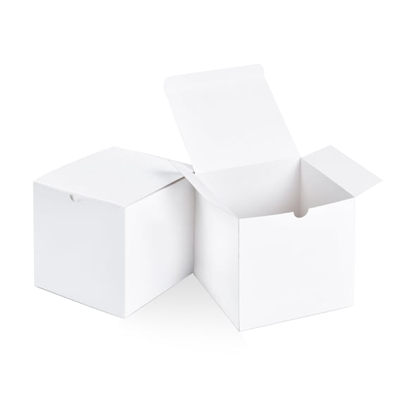 Cajas de regalo SHIPKEY de cartón blanco con tapas de 15 x 15 x 15 cm (50 unidades)