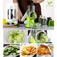 thumbnail image 5 of Hand Rotary Vegetable Grater, Manual Multifunctional Vegetable Grater Drum Rape ， with 3 Stainless Steel Blades ， For Fruits, Vegetables and Cheese (Green), 5 of 5