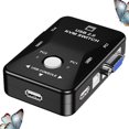 thumbnail image 4 of Manual VGA Switcher 2 Port VGA Video Switch Box USB Switch Box Durable Converter With Keyboard Mouse for KVM LCD PC Video Computer, 4 of 5