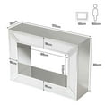 thumbnail image 3 of Spaco 47" Console Table, Hallway Table, Modern Mirrored Sofa Table for Indoor as Living Room, Bedroom, White, 3 of 10