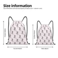 thumbnail image 4 of Drawstring Backpack - Modern Cartoon Cow Print Boots Splash Proof Small Drawstring Gym Bag for Women Men, Cinch Sports String Bag Backpack for Travel Swimming Beach, 4 of 8