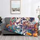 thumbnail image 2 of Fotbe Vibrant Leopard In Flowers Manta de Franela con Estampado, Manta Ultrasuave para Cama, Sofá, Auto, Hipoalergénica y Antibolitas-60"x50", 2 of 6