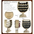 Modern Wine Glass Shaped Wall Mounted 18 Bottles Freestanding Wooden