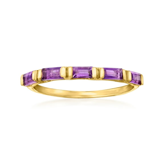 Pure Collection by Ross-Simons 0.40 ct. t.w. Amethyst Ring in 14kt Yellow Gold, Women's, Adult