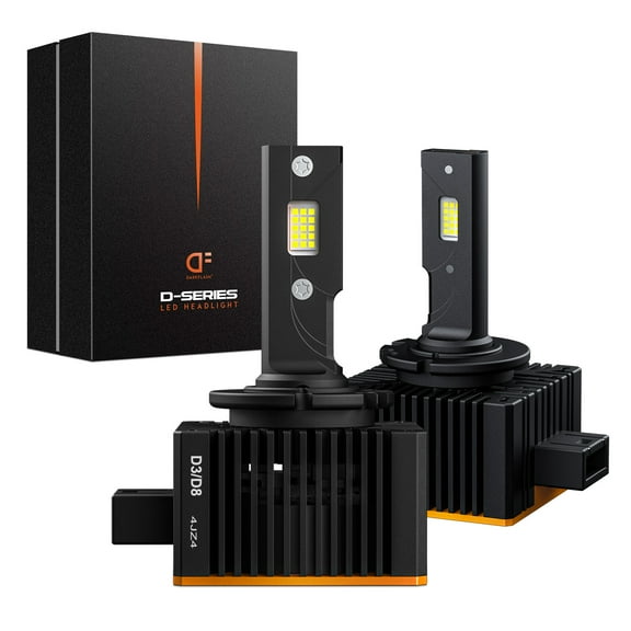 D3S LED Headlights - 4300 LM, 6000K & 35W, Non-Destructive Upgrade 100% Decoding, IP68 Waterproof with Fast Startup & Long Life
