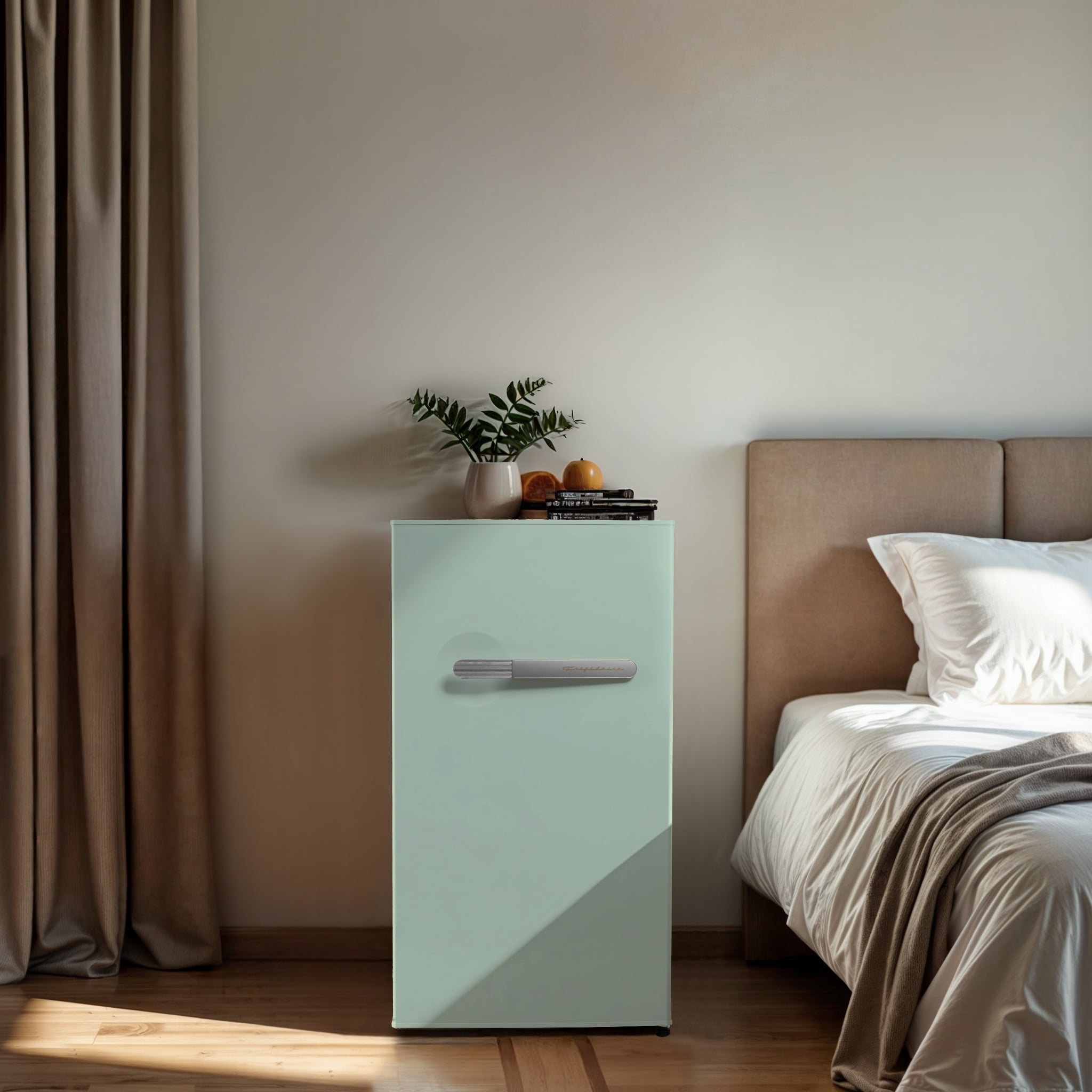 Frigidaire 3.2 Cu. ft. Retro Compact Refrigerator, Mini Fridge with Chiller Compartment, Sage