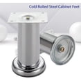 thumbnail image 3 of Patas de muebles YONGSHENG de Acero inoxidable 8 cm color Plata 4 Uds, 3 of 4