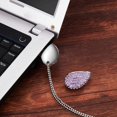 thumbnail image 2 of Usb Stick, Premium Usb 2.0, Diamond Heart Shape Usb Flash Drive Waterproof Memory Stick Memory Stick High-Speed Transfer, Purple, 32GB, 2 of 6
