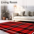 thumbnail image 2 of ODIKA 2'x3' Machine Washable Non-Slip Area Rug, Buffalo Check Tartan with Classic Holiday Plaid Motif High Traffic Rug, Red, 622565, 2 of 7