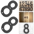 thumbnail image 4 of 2 Piezas Metal Número Digital Hierro Fundido Casa Signo Placa Puerta DIY Pared (8), 4 of 9