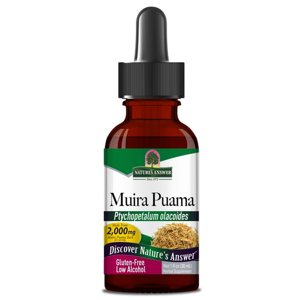 Nature's Answer Muira Puama Root Bark Extract, Low Alcohol, 1 Fl Oz