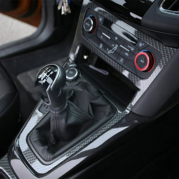 for Focus 2015 2016 2017 MK3 ST Carbon Fiber Color ABS Inner Gear Shift Panel Cover Trim LHD