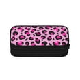 thumbnail image 2 of TEQUAN Large Capacity Pencil Case, Pink Leopard Camouflage Pattern Pencil Pouch 2 Compartments Pencil Bag (Black), 2 of 7