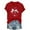 Red, variant on Womens Short Sleeve Tee Shirts Mothers Days Plus Size Tops Crewneck Holiday Pullover Bow Holiday Blouses Black