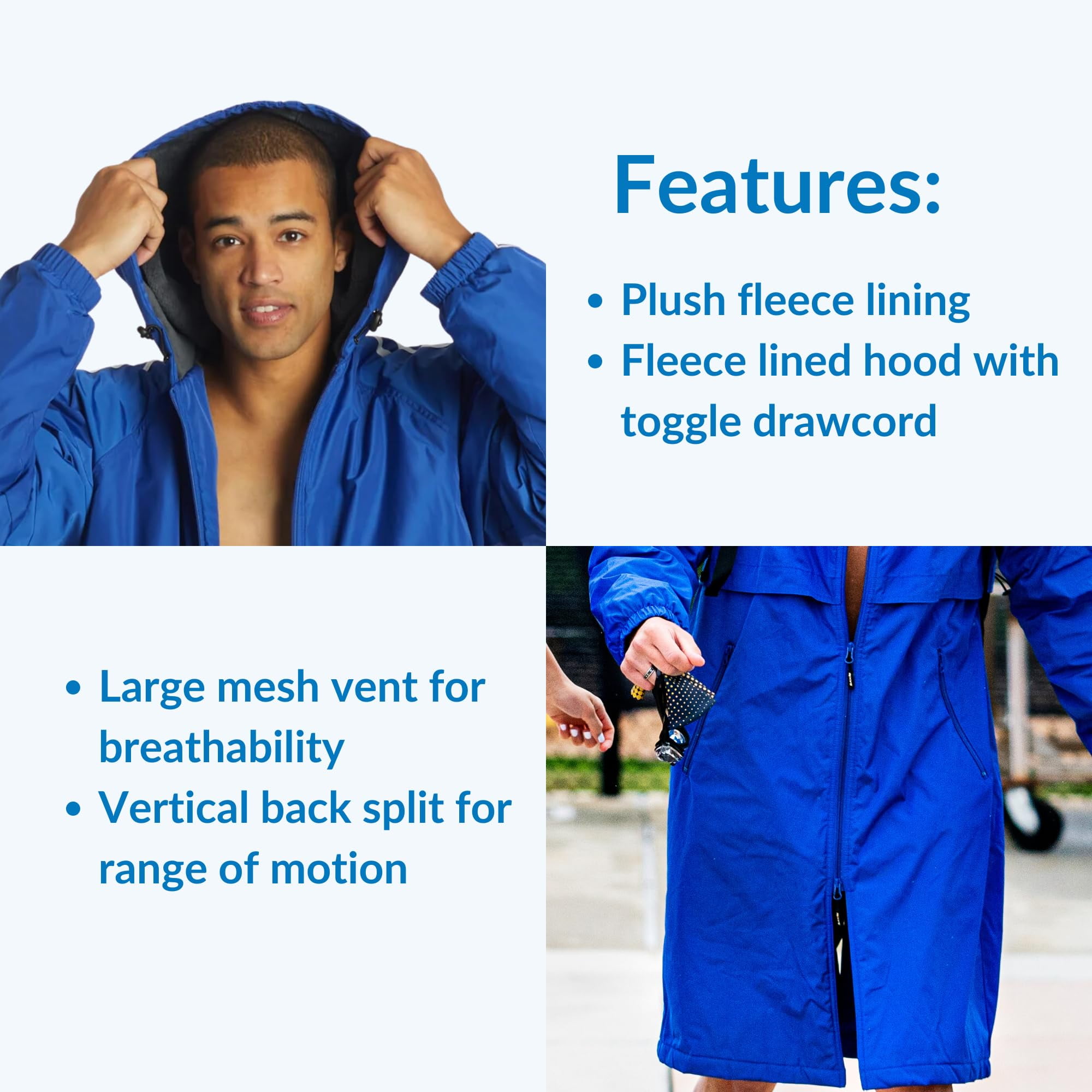 Sporti Comfort Fleece-Lined Swim Parka, (Men's) - Walmart.com