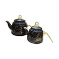 thumbnail image 2 of veasfak 2Pcs Enamel Tea Pot Set Easy to Clean Tea Jug for Home Use Kitchen Tea House Black, 2 of 9