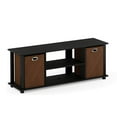 thumbnail image 2 of Furinno 13054AM-BK-MBR Econ Entertainment Center with & Storage Bins, Americano & Black & Medium Brown, 2 of 7