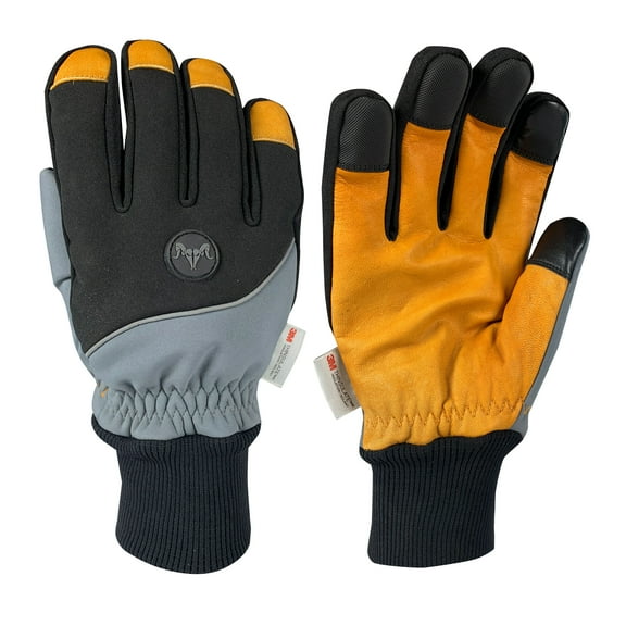 Maverick Industries Black and Gray Yeti Insulated Winter Work Glove Size Medium