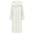 thumbnail image 4 of DDAPJ pyju Womens Winter Long Puffer Coats Thicken Warm Quilted Down Jacket Maxi Length Padded Outerwear with Hood White XXL, 4 of 7