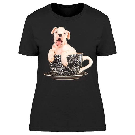 Boxer Puppy Inside Of A Mug T-Shirt Women -Image by Shutterstock, Female x-Large