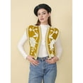 thumbnail image 4 of Cowgirl Vest Western Outfit for Women Embroidery Vest Sleeveless Cropped Cardigan Boho Top L, 4 of 7