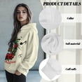 thumbnail image 6 of FOR U DESIGNS Christmas Snowman Womens Oversized Hoodies Sweatshirts Hooded Pullover Size XL Long Sleeve Activewear Tops for Women Loose Fit Hoodie Tops Winter, 6 of 7