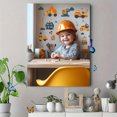 thumbnail image 4 of Qisvanset 12x16 Inch Construction Vehicle Canvas Wall Art, Removable Decal Boys Theme Bedroom Decor, 4 of 8