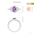thumbnail image 4 of ANGARA Natural Vintage Style Oval 1.15 ct Amethyst Halo Ring in 14K White Gold for Women (Size-8x6mm) | February Birthstone, Birthday, Anniversary, Jewelry Gift for Women | Natural Amethyst Ring, 4 of 8