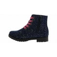 thumbnail image 4 of Josmo Sparkle Youth Girl's (11-3) Combat Boot | 91889-NVY Blue, 4 of 6
