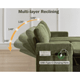 thumbnail image 5 of 81"L-Shape Convertible Sleeper Sectional Sofa with Storage Chaise and Pull-Out Bed,Reversible Corner 3 Person Couch, for Living Room, Apartment,USB Ports, 5 of 9