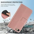 thumbnail image 6 of Wallet Case for iPhone 6 iPhone 6S, 5 Card Slots Magnetic Closure Zipper Pocket Handbag PU Leather Flip Case with Wrist Strap TPU Kickstand Cover for iPhone 6/6S - Rose Gold, 6 of 16