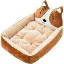 Pet Beds Pet Kennel Winter Warm Dog Mat Cat House Dog Blanket Large Small and Medium-Sized Dog Bed Soft Dog Sofa Bed Pet Supplies (Color : A, Size : S50cm)