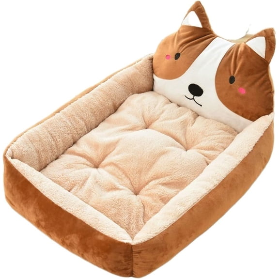Pet Beds Pet Kennel Winter Warm Dog Mat Cat House Dog Blanket Large Small and Medium-Sized Dog Bed Soft Dog Sofa Bed Pet Supplies (Color : A, Size : S50cm)