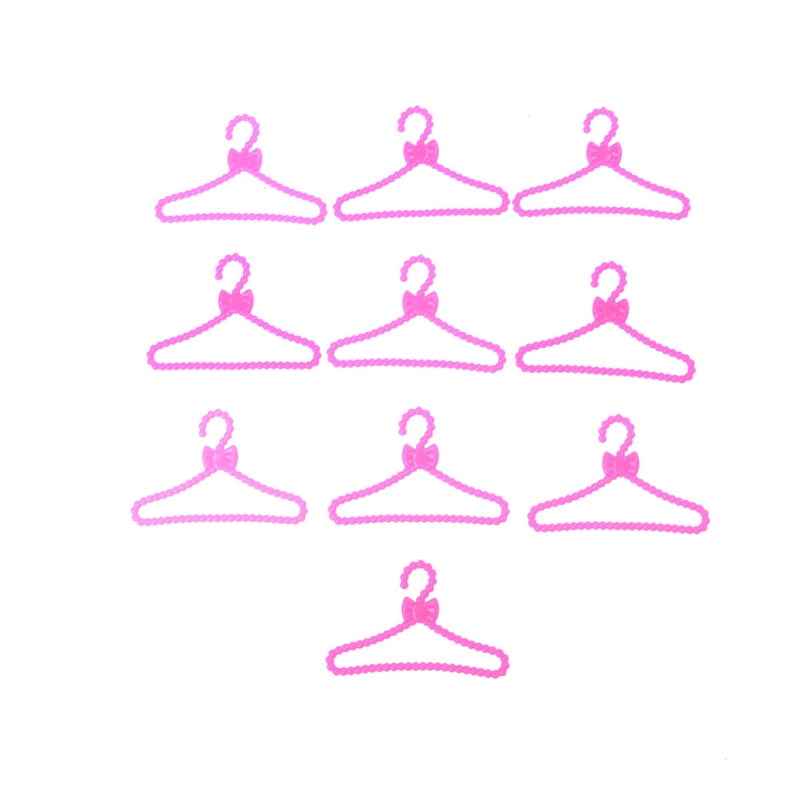 10X Hangers Accessories For  Doll Clothes Dress Skirt Shoes Pretend GiftJB 