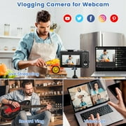Saneen Digital Camera 4K 64MP Vlogging Camera for YouTube 3180°Flip Screen 18X Zoom Autofocus 32GB SD Card Video Cameras for Beginners
