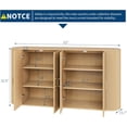 thumbnail image 2 of 63" Buffet Sideboard Cabinet with Storage, Fluted Accent Credenza with Adjustable Shelves, Modern Sideboard Cabinet with Curvy Edge, Console Table for Living Room, Dining Room, Kitchen or Entryway, 2 of 7